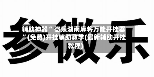 辅助神器“ 微乐湖南麻将万能开挂器”(免费)开挂辅助教学(最新辅助开挂教程)-第2张图片