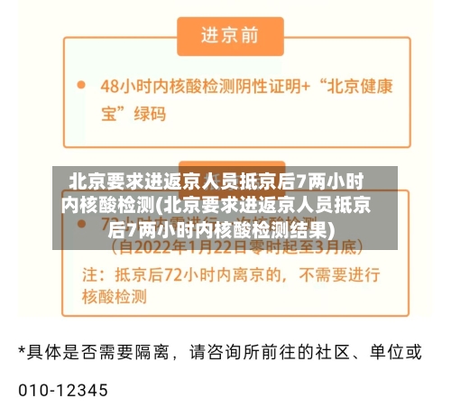 北京要求进返京人员抵京后7两小时内核酸检测(北京要求进返京人员抵京后7两小时内核酸检测结果)