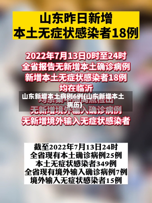 山东新增本土病例6例(山东新增本土病历)